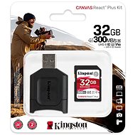 Paměťová karta Kingston SDHC 32GB Canvas React Plus + čtečka karet