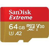 SanDisk microSDXC 64GB Extreme Action Cams and Drones + Rescue PRO Deluxe + SD adapter