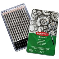 DERWENT Academy Sketching Pencils Tin v plechové krabičce, šestihranná - sada 12 tvrdostí - Tužka