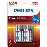 Jednorázová baterie Philips LR03P6BP 6ks v balení