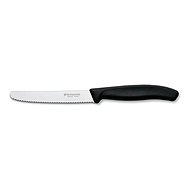 Kuchyňský nůž Victorinox nůž na rajčata s vlnkovaným ostřím 11 cm černý - Kuchyňský nůž