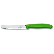Kuchyňský nůž Victorinox nůž na rajčata s vlnkovaným ostřím 11 cm zelený