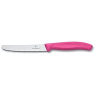 Kuchyňský nůž Victorinox nůž na rajčata s vlnkovaným ostřím 11 cm růžový - Kuchyňský nůž