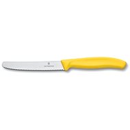 Kuchyňský nůž Victorinox nůž na rajčata s vlnkovaným ostřím 11 cm žlutý - Kuchyňský nůž