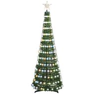 EMOS LED vánoční stromek se světelným řetězem a hvězdou, 1,5 m, vnitřní, ovladač, časovač, RGB - Vánoční stromek