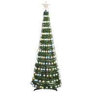 EMOS LED vánoční stromek se světelným řetězem a hvězdou, 1,8 m, vnitřní, RGB, ovladač, časovač - Vánoční stromek