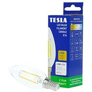 Tesla LED žárovka svíčka E14 2,5W Filament - LED žárovka
