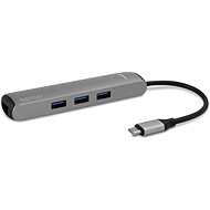 Epico Hub Slim s rozhraním USB-C pro notebooky a tablety - stříbrný - Replikátor portů