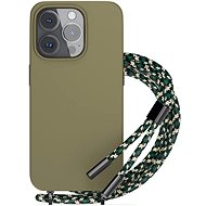Epico silikonový kryt se šňůrkou pro iPhone 13 / 14 - zelený - Kryt na mobil