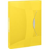 ESSELTE VIVIDA A4 s gumičkou, transparentní žlutá - Box na dokumenty