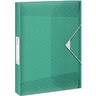 ESSELTE Colour Breeze 40 mm, A4 s gumičkou, transparentní zelený - Box na dokumenty