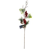 EverGreen® Větev se šiškami a bobulkami, výška 68 cm, barva zeleno-čeveno-bílá