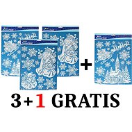 Vánoční ozdoby EverGreen set® Okenní dekorace 41x29 cm - Sada 3 ks +1 Gratis