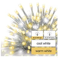 EMOS Standard LED chain flashing - icicles, 2,5 m, outdoor, warm/cold white - Light Chain