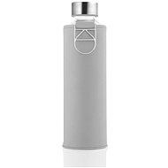 EQUA skleněná láhev s obalem z umělé kůže Mismatch Grey Dove 750 ml - Láhev