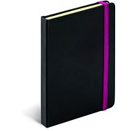 Tucson černý/růžový linkovaný notes - Diář