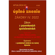 Aktualizácia IV/3 2022 – bývanie, stavebný zákon - Kniha