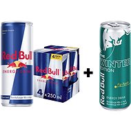 Energetický nápoj Red Bull 4 Pack 4× 0,25l + Red Bull Winter edition FigApple 0,25l