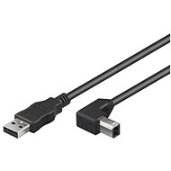 PremiumCord USB 2.0 2m propojovací černý zahnutý - Datový kabel