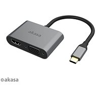 AKASA USB Type-C 2-In-1 Adaptér - HDMI a VGA / AK-CBCA23-18BK - Redukce