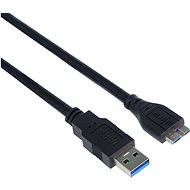 PremiumCord USB 3.0 propojovací A-microB černý 1m - Datový kabel