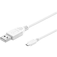 Datový kabel PremiumCord USB 2.0 propojovací A-B micro 2m bílý
