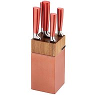 EDENBERG EB-923 6dílná sada nožů, dřevěný stojan červená