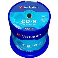 VERBATIM CD-R 700MB, 52x, spindle 100 ks - Média
