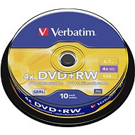 VERBATIM DVD+RW SERL 4,7GB, 4x, spindle 10 ks - Média