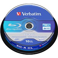 VERBATIM BD-R DL 50GB, 6x, spindle 10 ks - Média