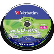 VERBATIM CD-RW SERL 700MB, 12x, spindle 10 ks - Média