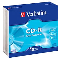 VERBATIM CD-R 700MB, 52x, slim case 10 ks - Média