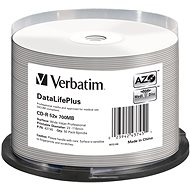 Média VERBATIM CD-R DataLifePlus 700MB, 52x, white printable, spindle 50 ks