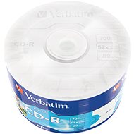 Média VERBATIM CD-R 700MB, 52x, printable, wrap 50 ks
