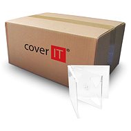 COVER IT box:2 CD 10mm jewel box + tray čirý - karton 200ks - Obal na CD/DVD