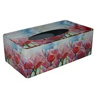 Plechová krabička na tissue Tulipány