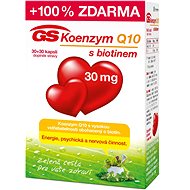 GS Coenzyme Q10 30mg CZ/SK, 30 + 30 Capsules - Coenzym Q10