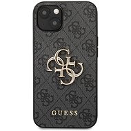 Guess PU 4G Metal Logo Zadní Kryt pro Apple iPhone 13 mini Grey - Kryt na mobil
