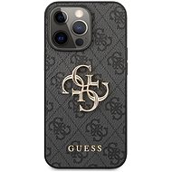 Guess PU 4G Metal Logo Zadní Kryt pro Apple iPhone 13 Pro Grey - Kryt na mobil