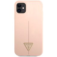 Guess Silicone Line Triangle kryt pro Apple iPhone 11 Pink - Kryt na mobil