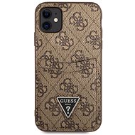 Guess 4G Saffiano Double Card kryt pro Apple iPhone 11 Brown