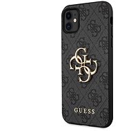Guess PU 4G Metal Logo Zadní Kryt pro Apple iPhone 11 Grey - Kryt na mobil
