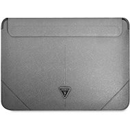 Guess Saffiano Triangle Metal Logo Computer Sleeve 16" Silver
