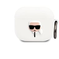 Karl Lagerfeld Karl Head Silikonové Pouzdro pro Apple Airpods 3 White - Pouzdro na sluchátka