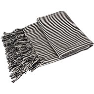 H&L Cotton bedspread 130x170cm, black and white stripes - Bed Cover