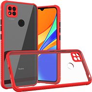 Kryt na mobil Hishell two colour clear case for Xiaomi Redmi 9C red