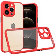 Hishell two colour clear case for iphone 13 pro red - Kryt na mobil