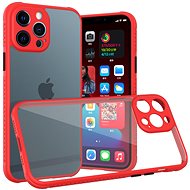 Hishell two colour clear case for iphone 13 pro max red - Kryt na mobil