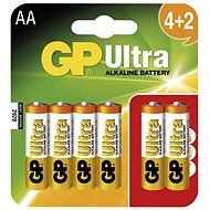 Jednorázová baterie GP Ultra Alkaline LR06 (AA) 4+2ks v blistru - Jednorázová baterie
