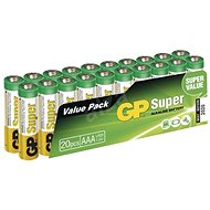 Jednorázová baterie GP Super Alkaline LR03 (AAA) 20ks v blistru - Jednorázová baterie